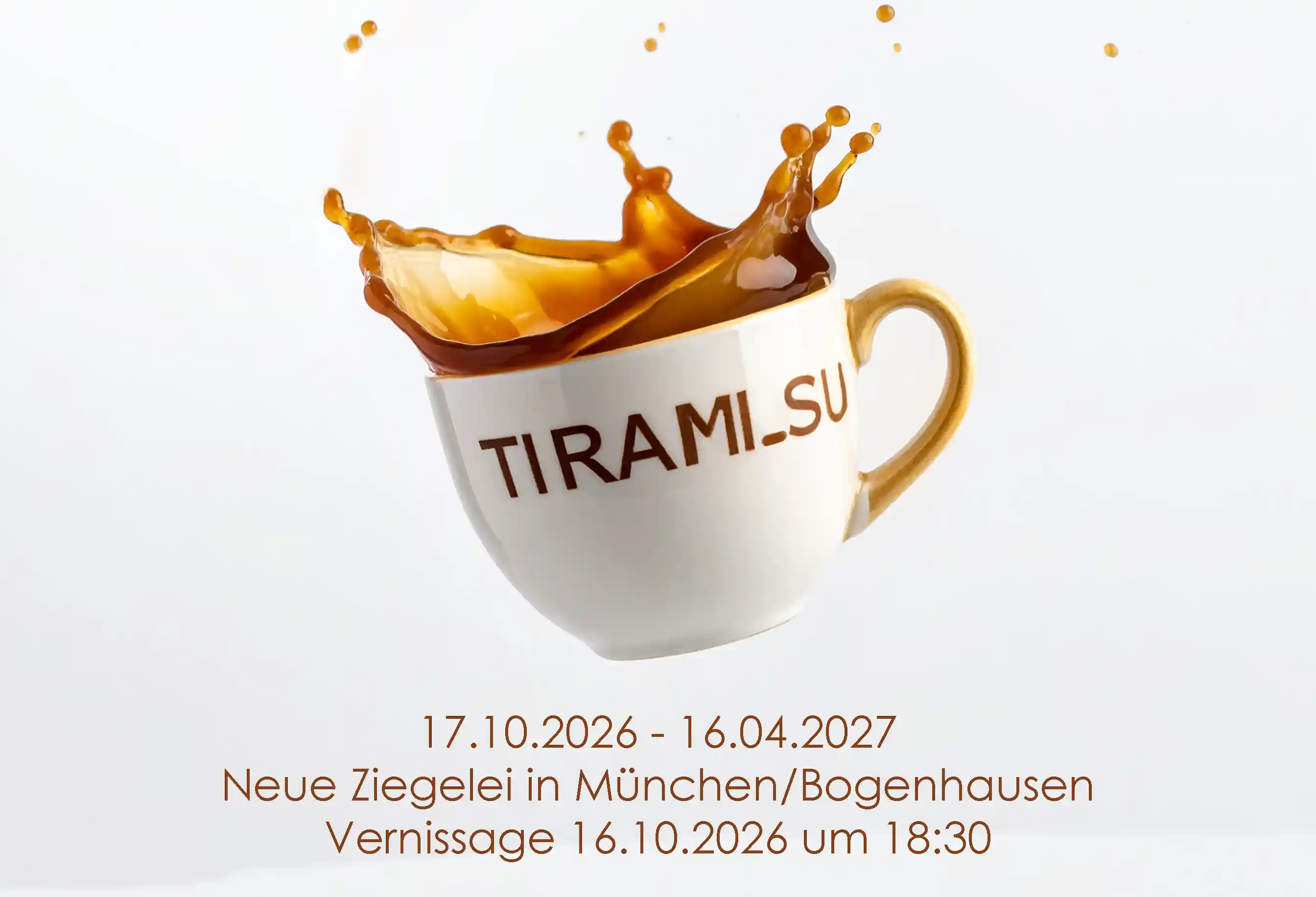 Einladungskarte zur Ausstellung Tirami_Su